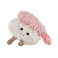 Apricot Lamb sushi plush travel-friendly, small 3.5 inch size for trips.