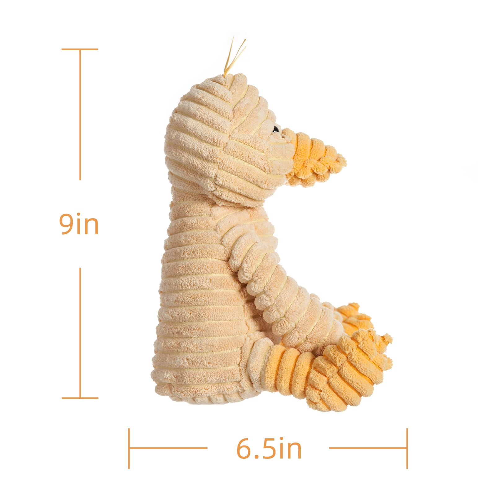 Apricot Lamb corduroy duck is ideal for travel and home cuddles.