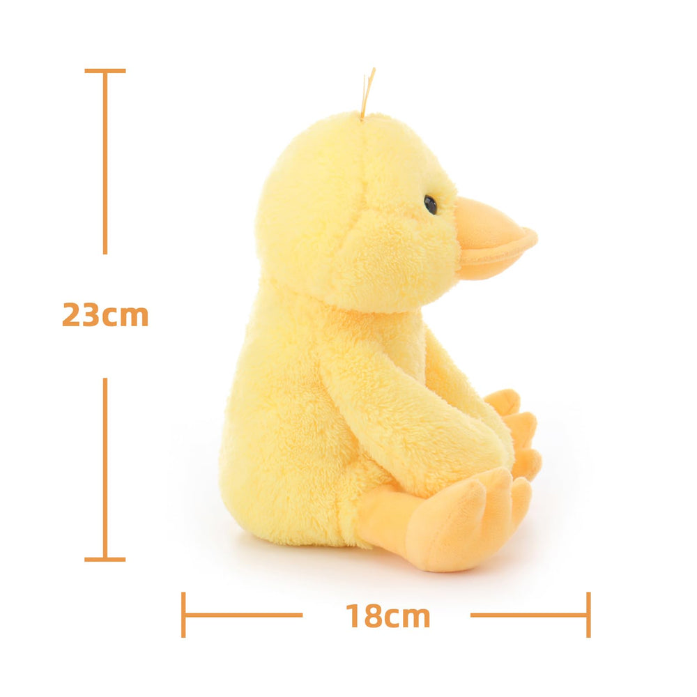 Apricot Lamb velvet duck plush close-up, showing soft fabric texture.