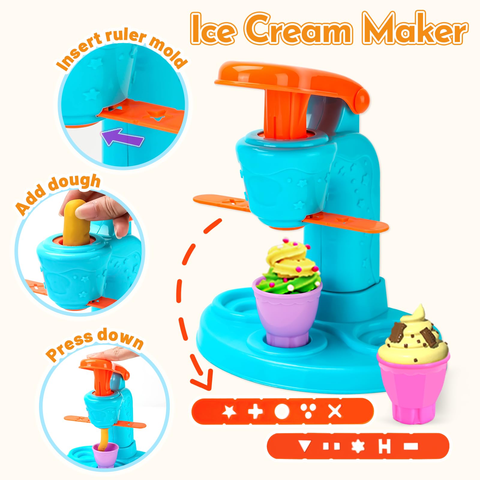 Aprilwolf cake machine accessory helps kids explore color and texture.