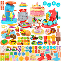 Aprilwolf 70PCS dough set ice cream machine fuels imaginative pretend desserts