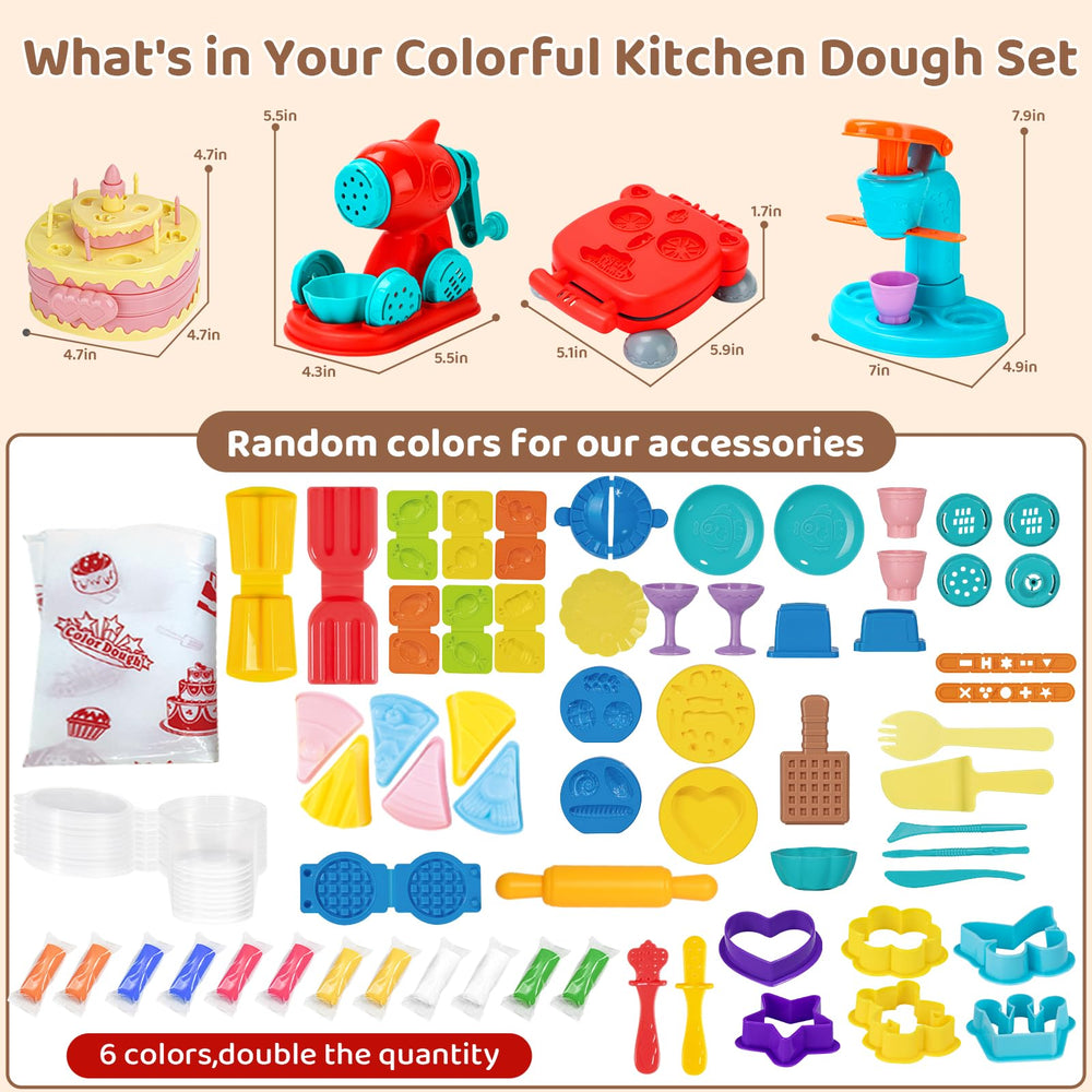 Aprilwolf 70PCS dough set instruction manual helps quick start for little chefs