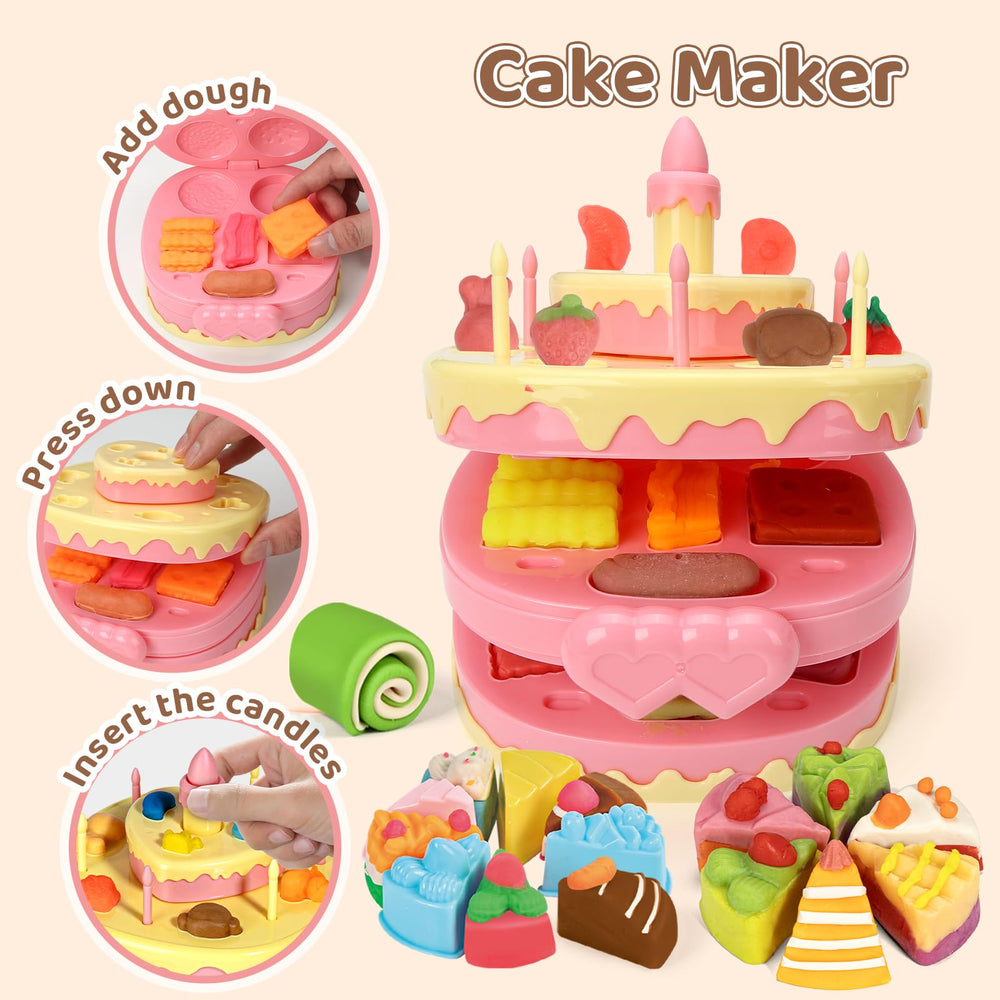 Aprilwolf 70PCS dough set rich accessories expand creative kitchen scenes