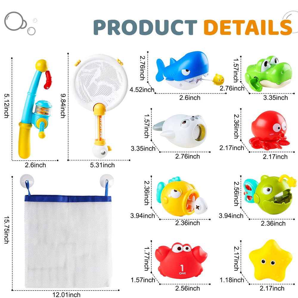 Aprilwolf bath time play set supports indoor and outdoor water fun