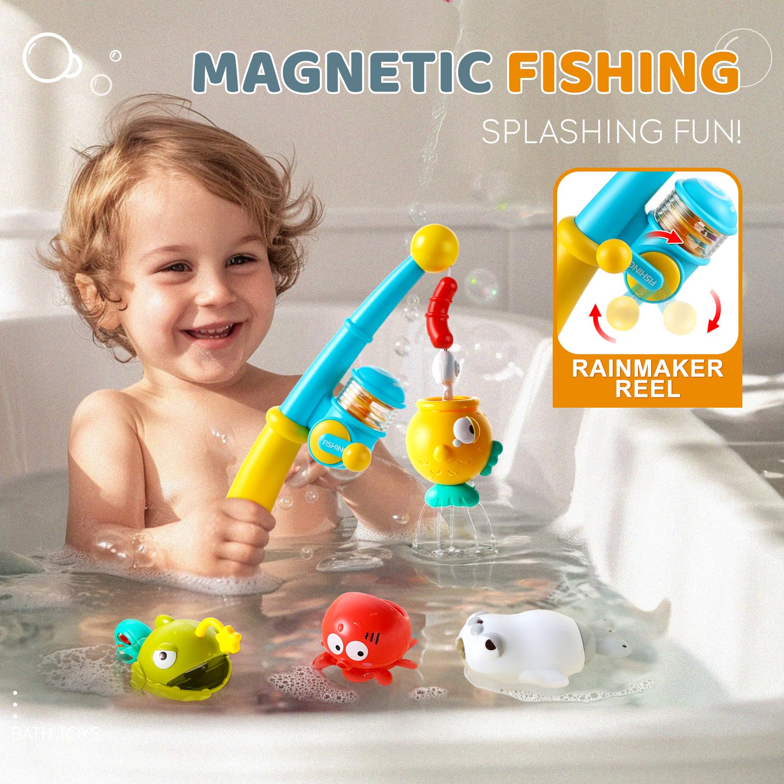 Aprilwolf fishing net squirt adds interactive water play and splash fun
