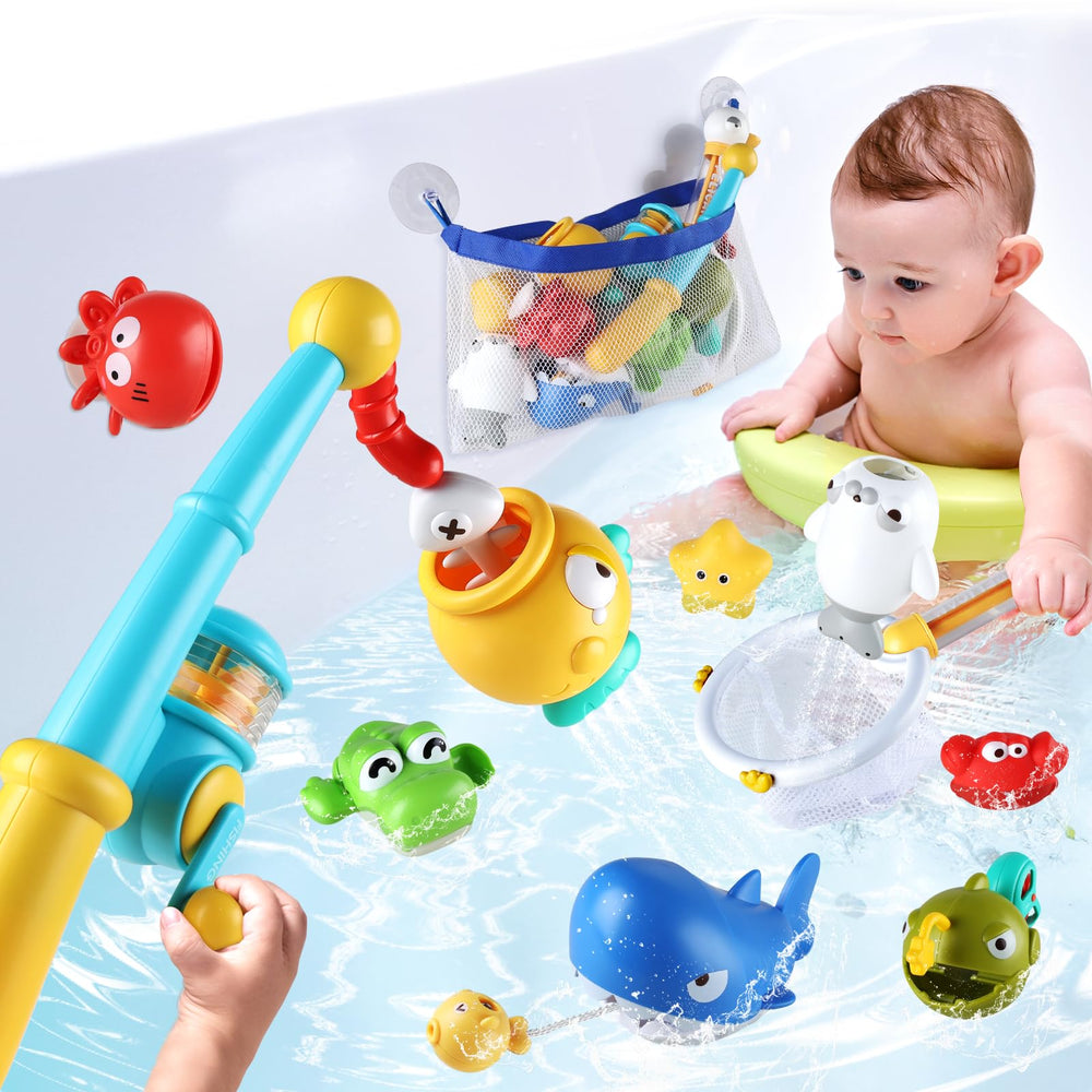 Aprilwolf magnetic fishing rod boosts hand-eye coordination during bath time