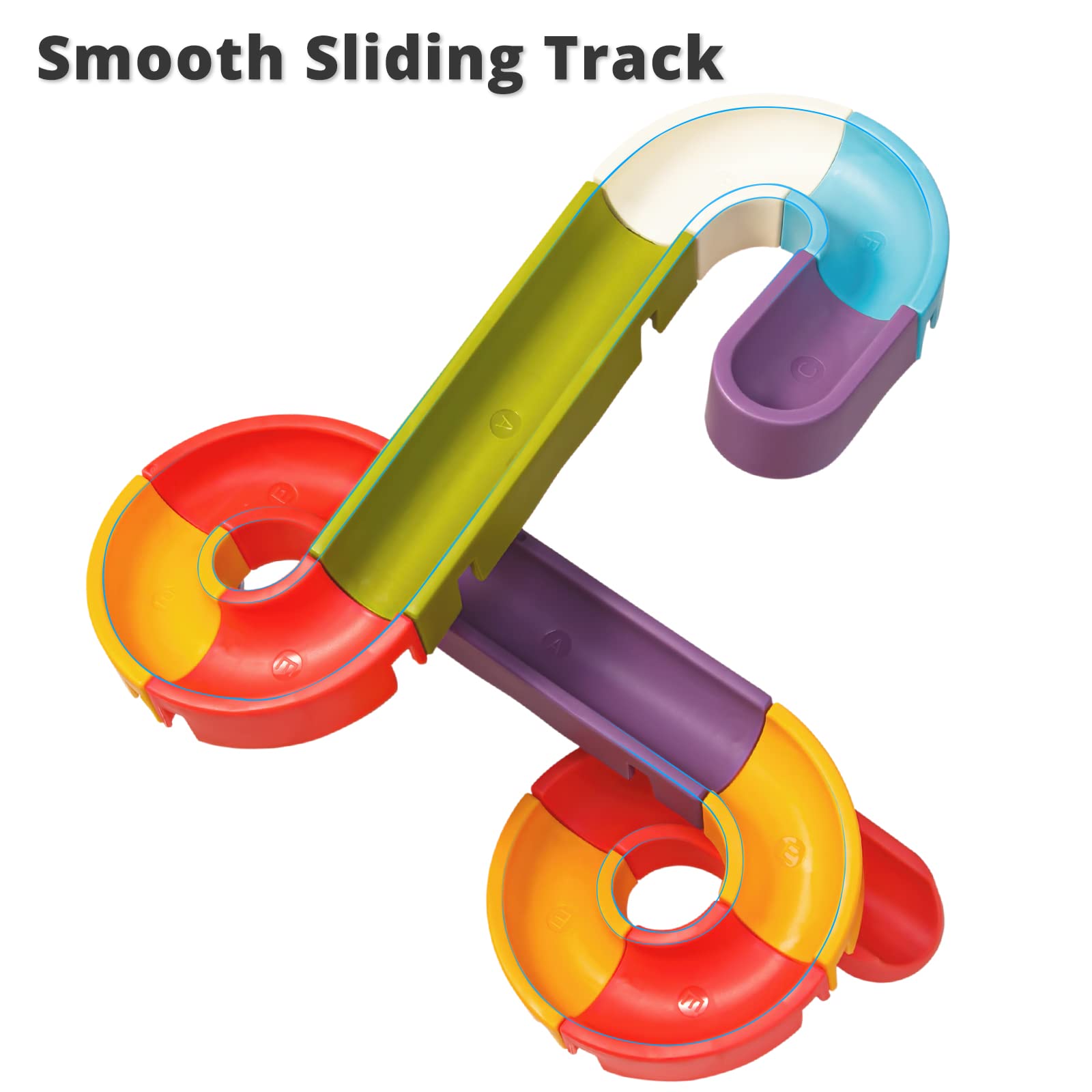 Aprilwolf Duck Slide suction cups securing tracks to tub walls for stability.