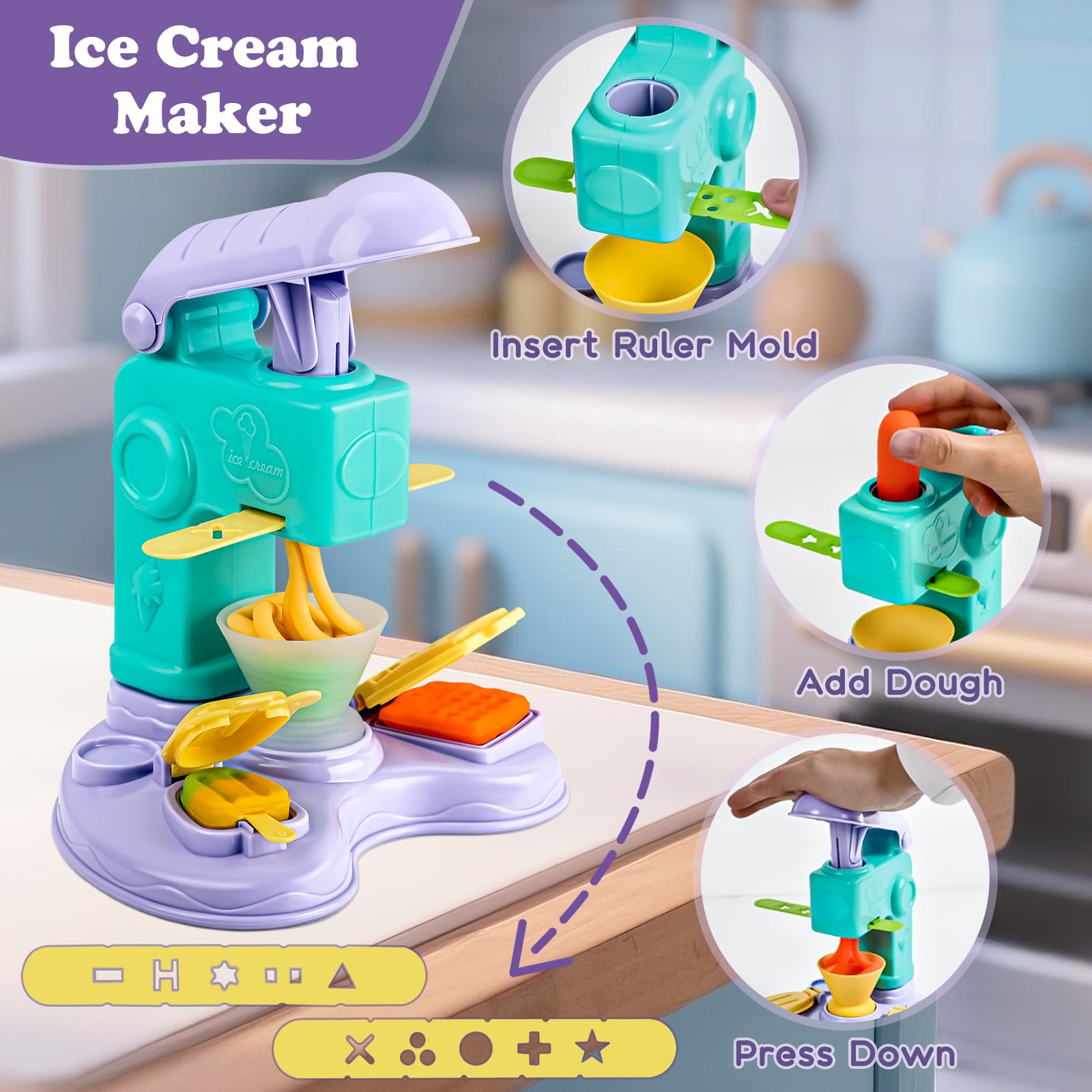 Aprilwolf hamburger maker helps kids craft pretend meals with colorful toppings.