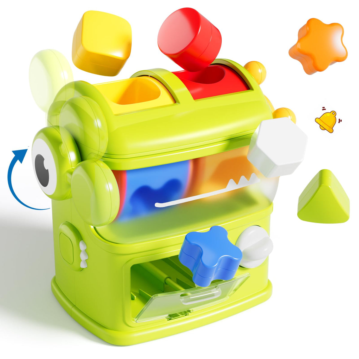 Aprilwolf Shape Sorter blocks for sorting play and sensory rattling.