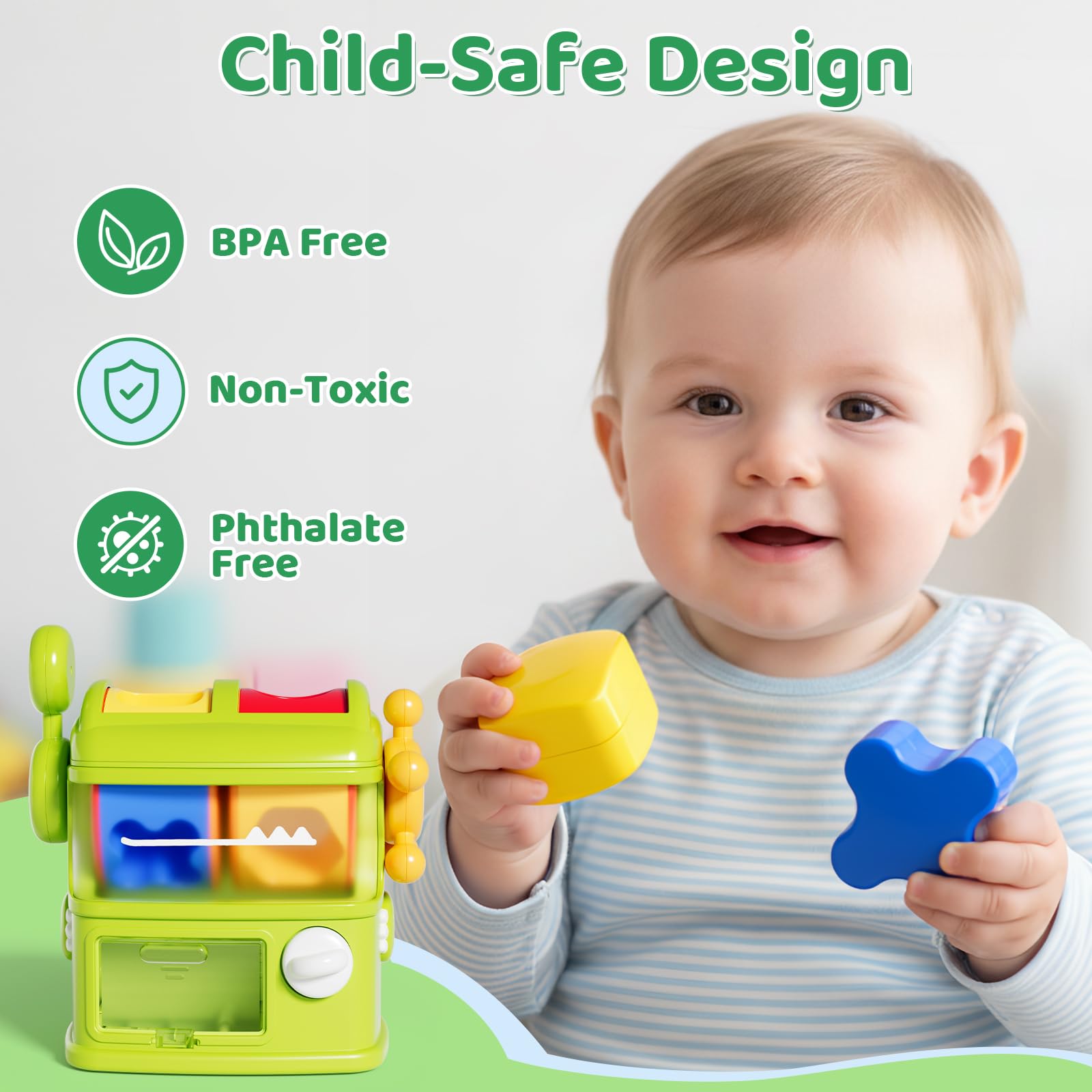 Aprilwolf colorful shapes help toddlers practice matching and fine motor skills.