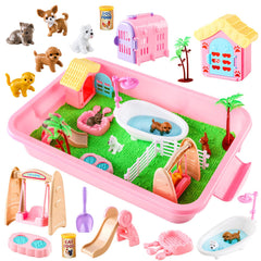Aprilwolf sensory bin with sand for imaginative play and skill-building.