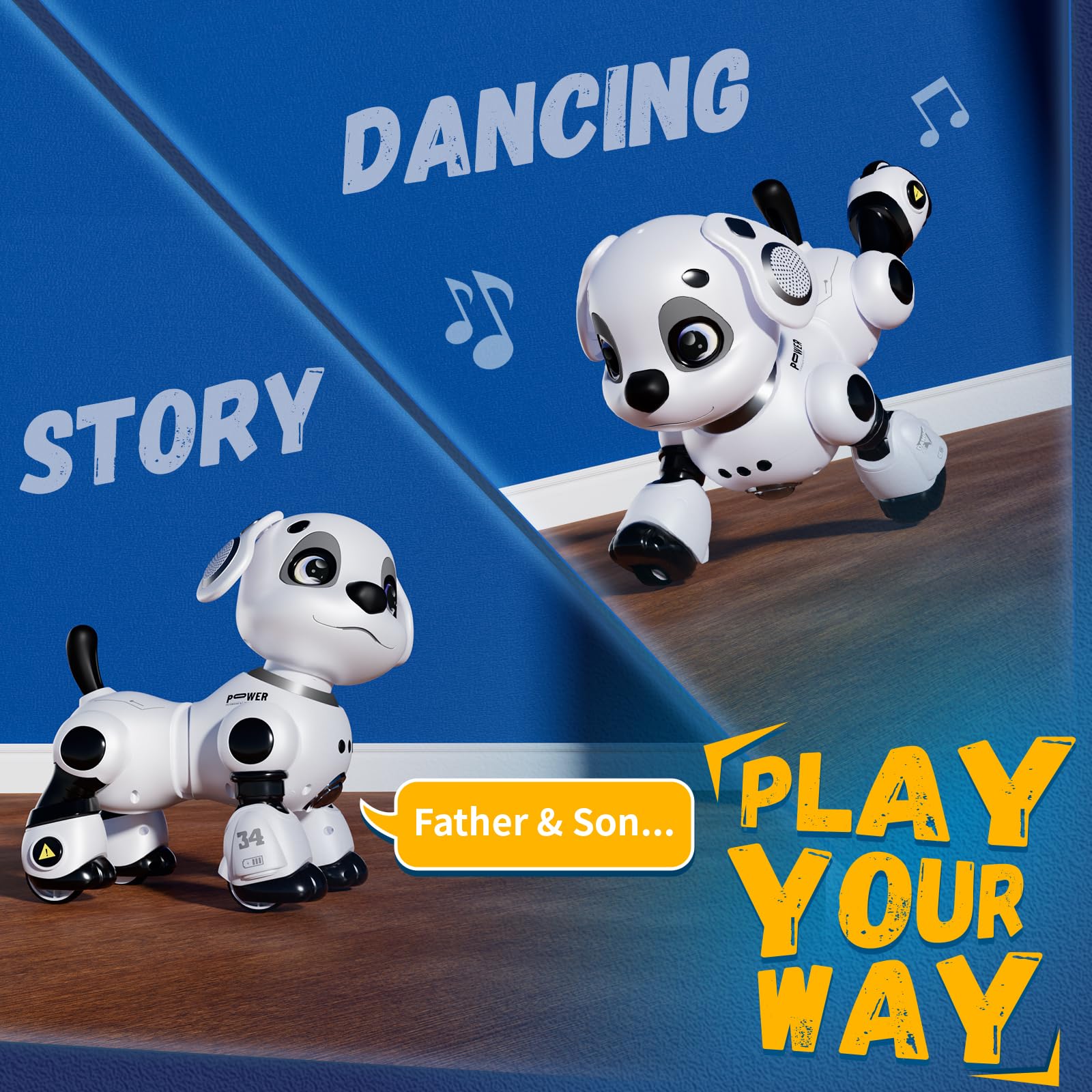 Aprilwolf RC stunt robot dog barking and interactive storytelling features