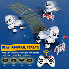 Aprilwolf RC stunt robot dog LED lights and sounds for immersive play