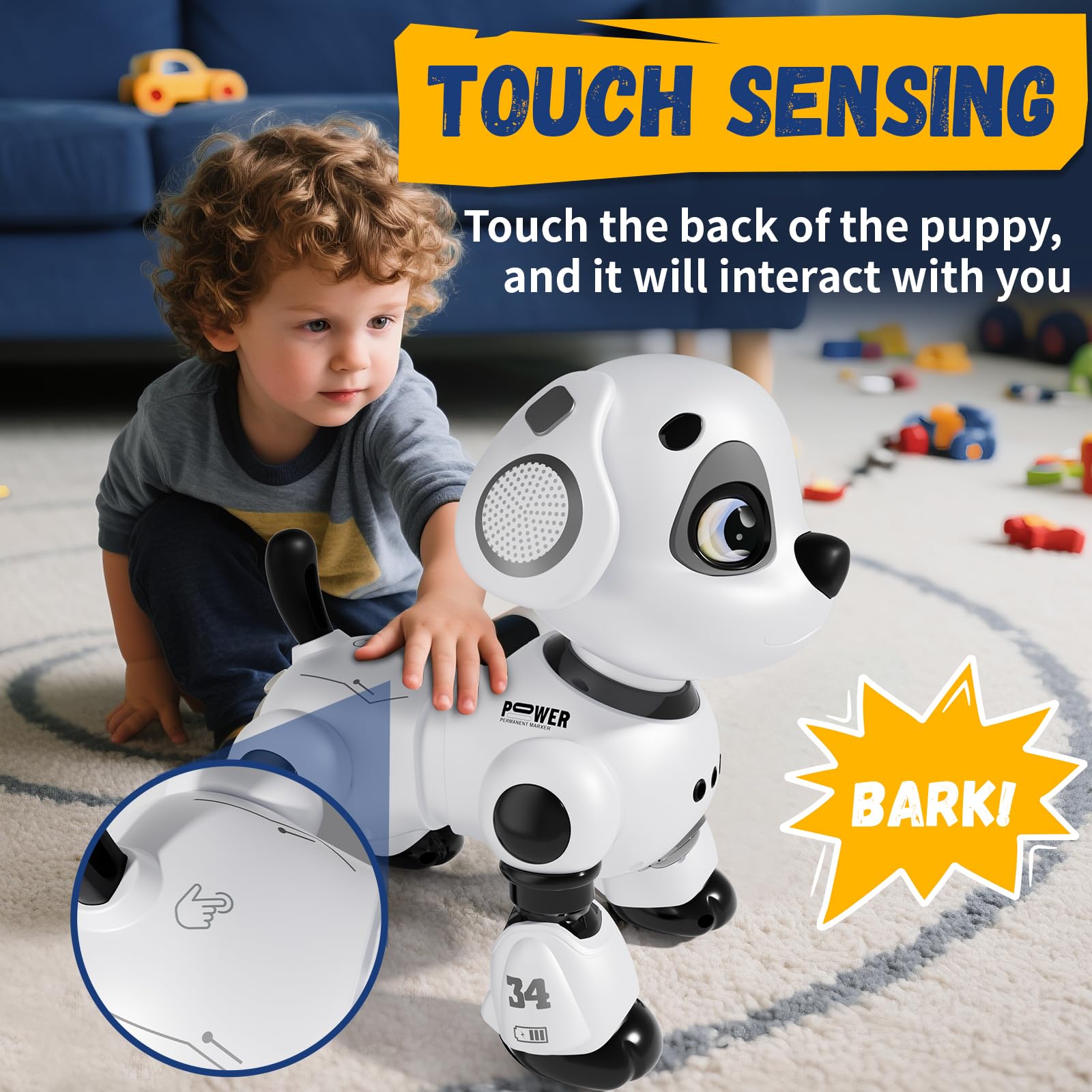 Aprilwolf RC stunt robot dog rechargeable remote powering ongoing play