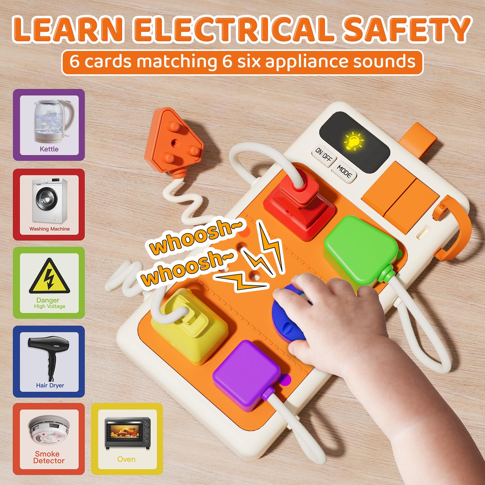 Aprilwolf colorful plugs help hand-eye coordination through matching and plugging.