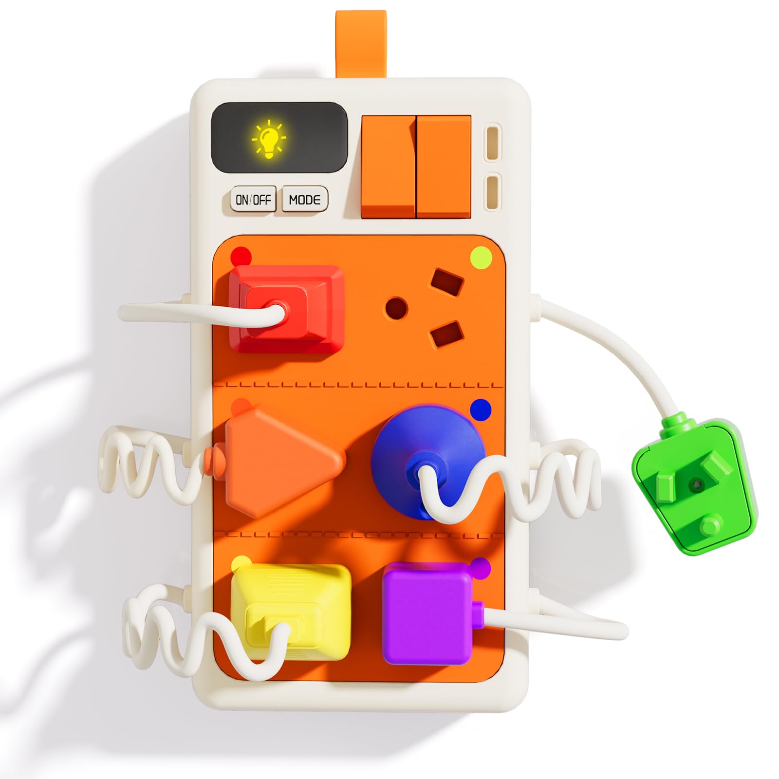 Aprilwolf sensory plug outlet socket promotes fine motor skills during plug-in play.