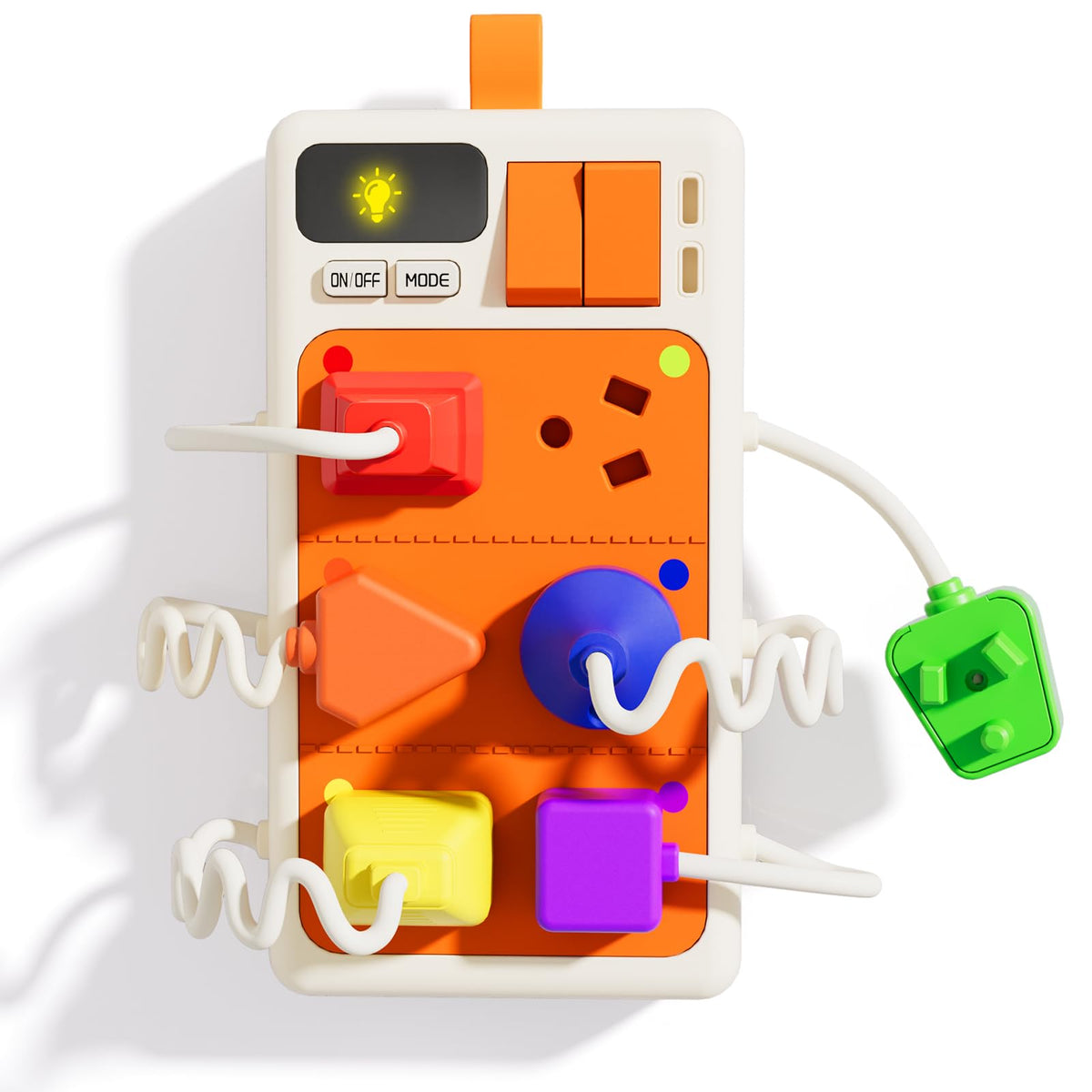 Aprilwolf sensory plug outlet socket promotes fine motor skills during plug-in play.
