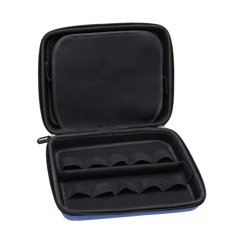 Aproca Cars Storage Case interior shows snug slots for 20 vehicles.