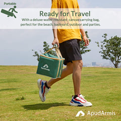 ApudArmis carrying case makes transport and cleanup simple