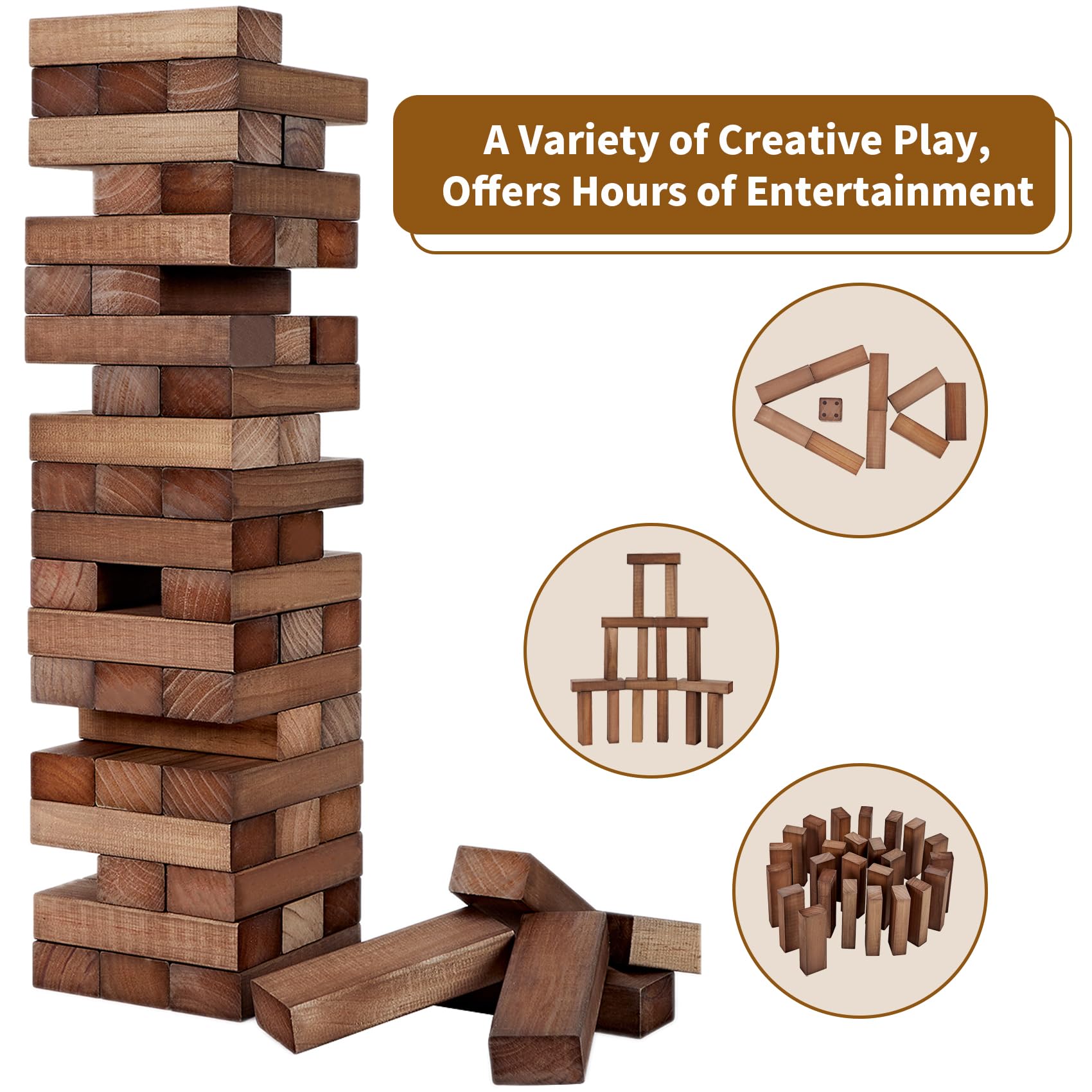 ApudArmis wooden blocks closeup highlighting smooth rounded edges.