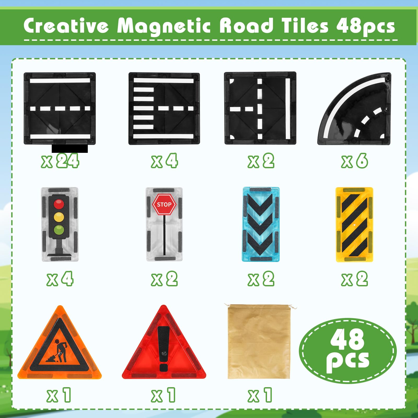 apyr aoma magnetic road tiles support imaginative play and spatial skills growth