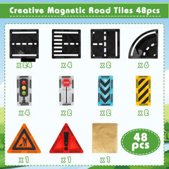 apyr aoma magnetic road tiles support imaginative play and spatial skills growth