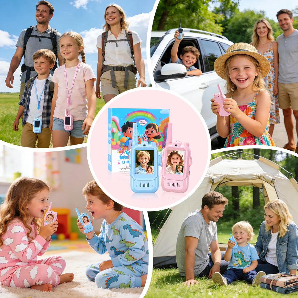 APZYI video walkie talkies support indoor and outdoor play sessions.