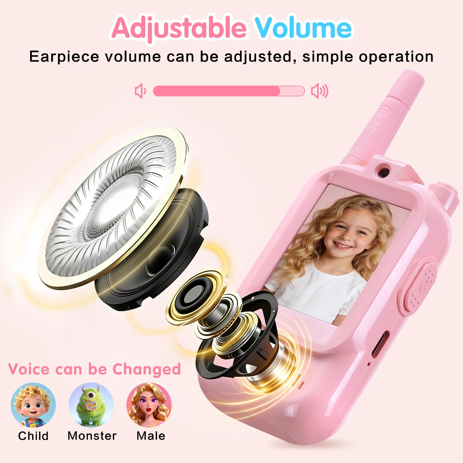 APZYI voice changer modes add playful character effects during playtime.