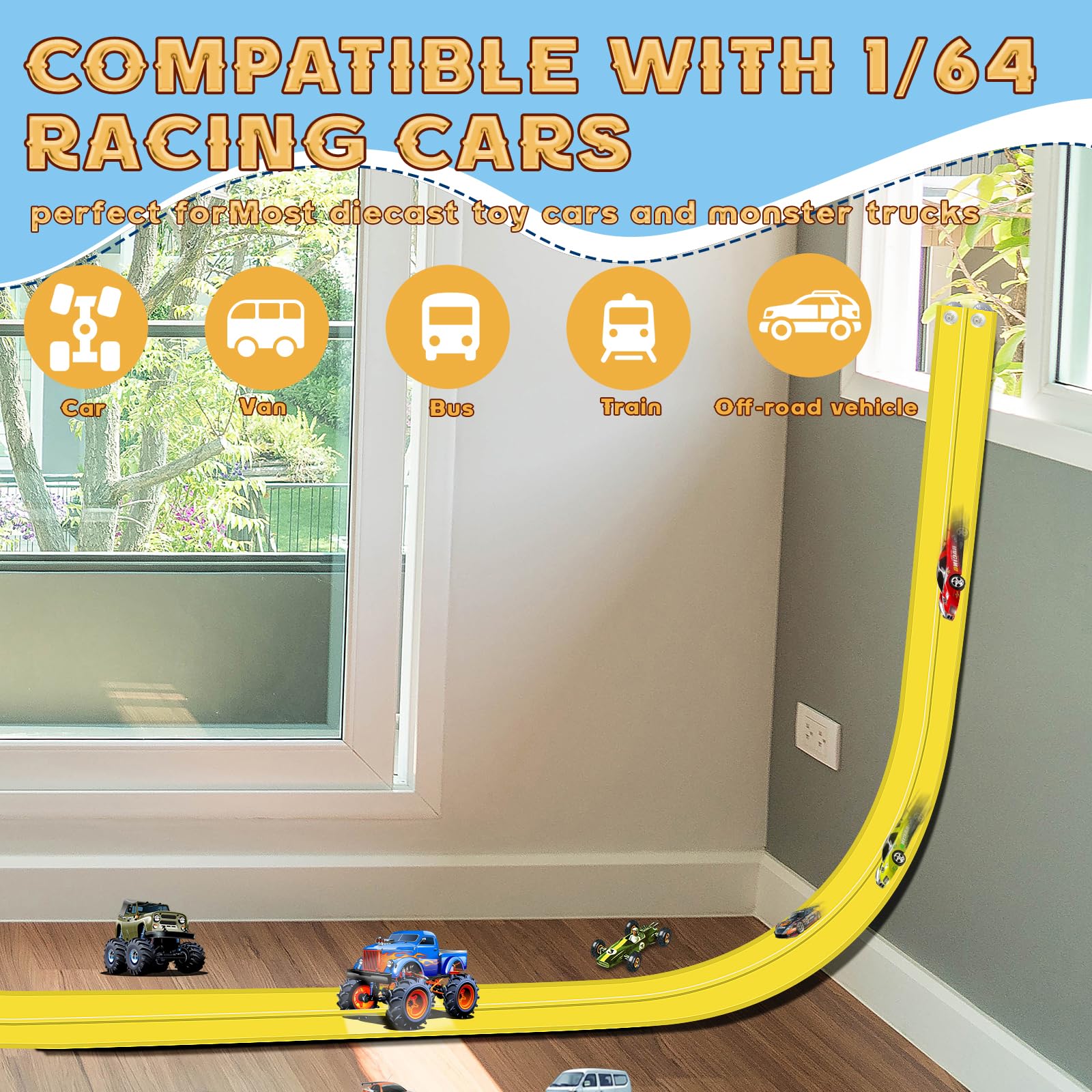 AQFR Flex Track neatly rolled up for easy storage and portability