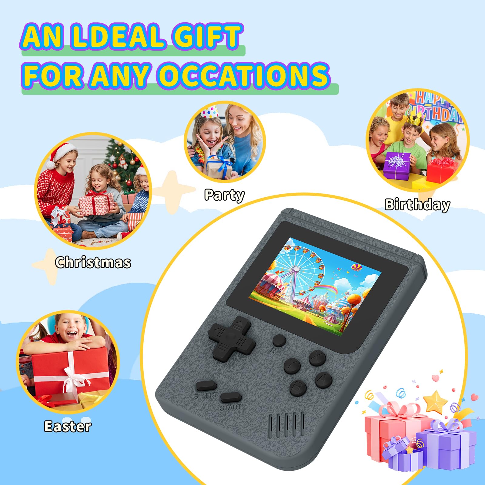 AQHH family-friendly handheld for travel and shared gaming on the go.