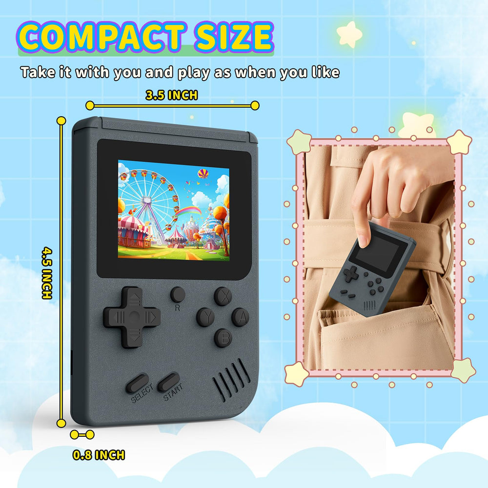 AQHH preloaded 400 classic games on screen in gray unit.