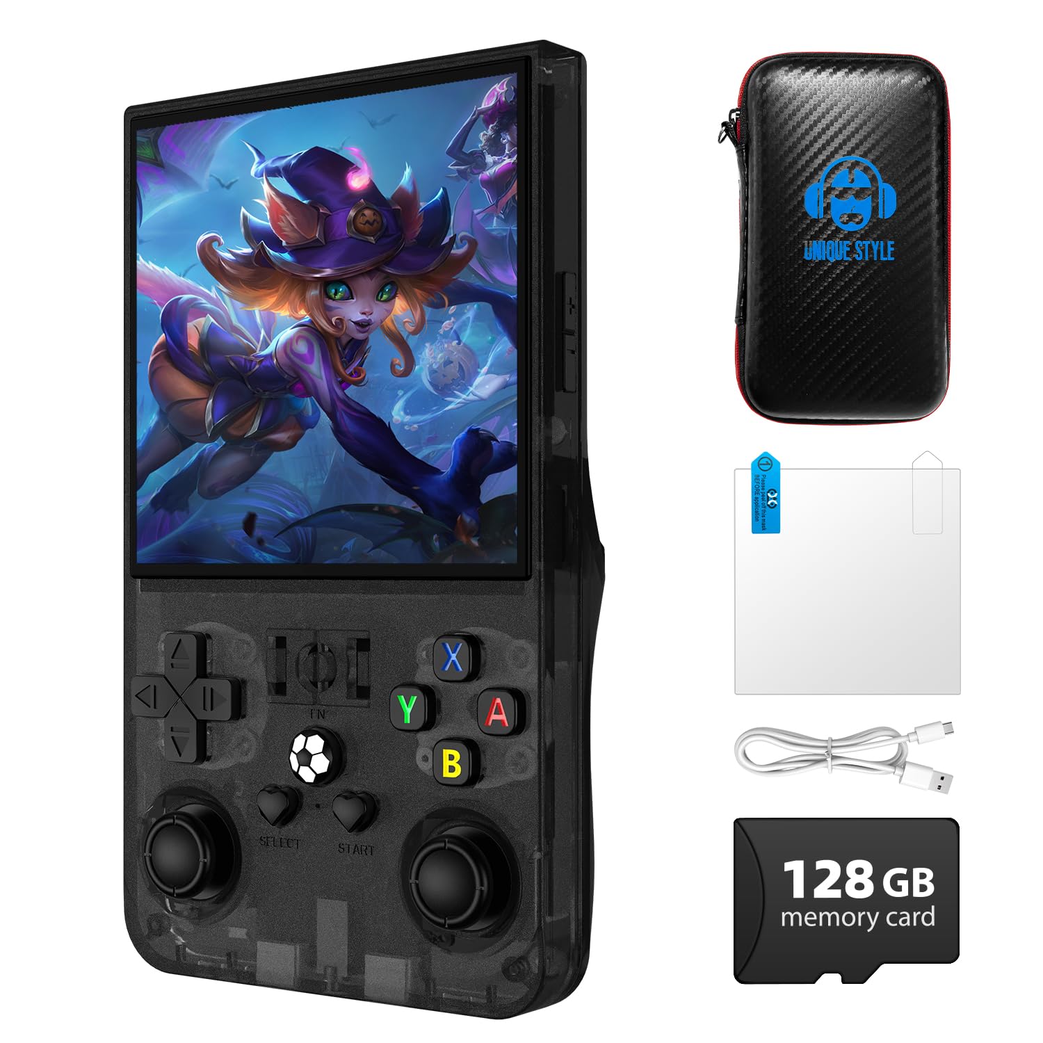 AQHH R36MAX compact handheld with 4.0 inch IPS display for vibrant retro gaming