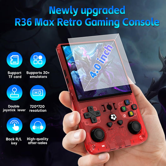 AQHH R36MAX transparent ruby side view highlights slim profile for comfortable grip.