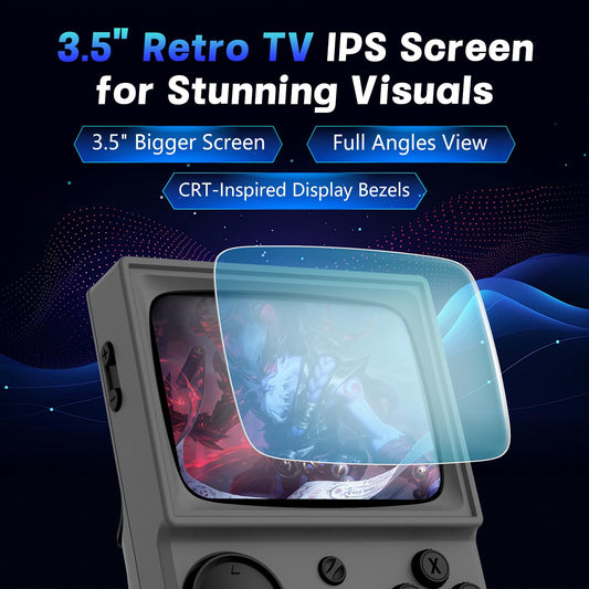 AQHH R36T 3-5 inch CRT-inspired display with crisp retro visuals.