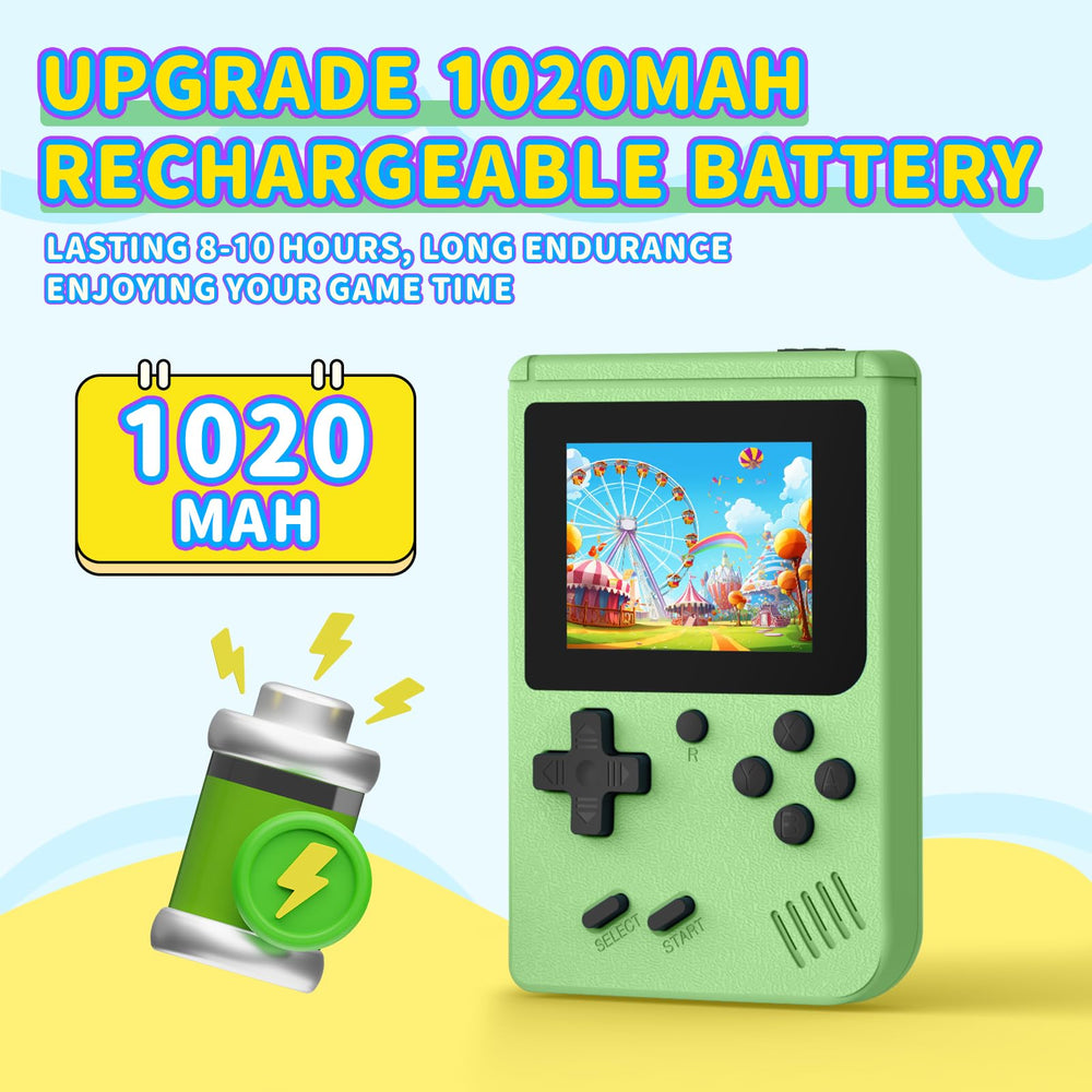 AQHH retro console Green back view, slim profile for home use.
