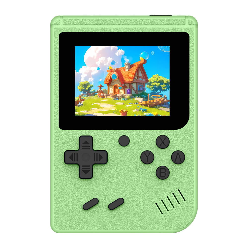 AQHH retro console Green front view, compact for travel and play.