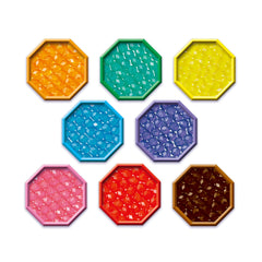 Aquabeads close-up of jewel beads texture highlighting glossy finish and mixing options