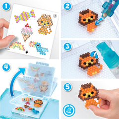 Aquabeads children crafting with templates demonstrating fun, low-mess bead fusion