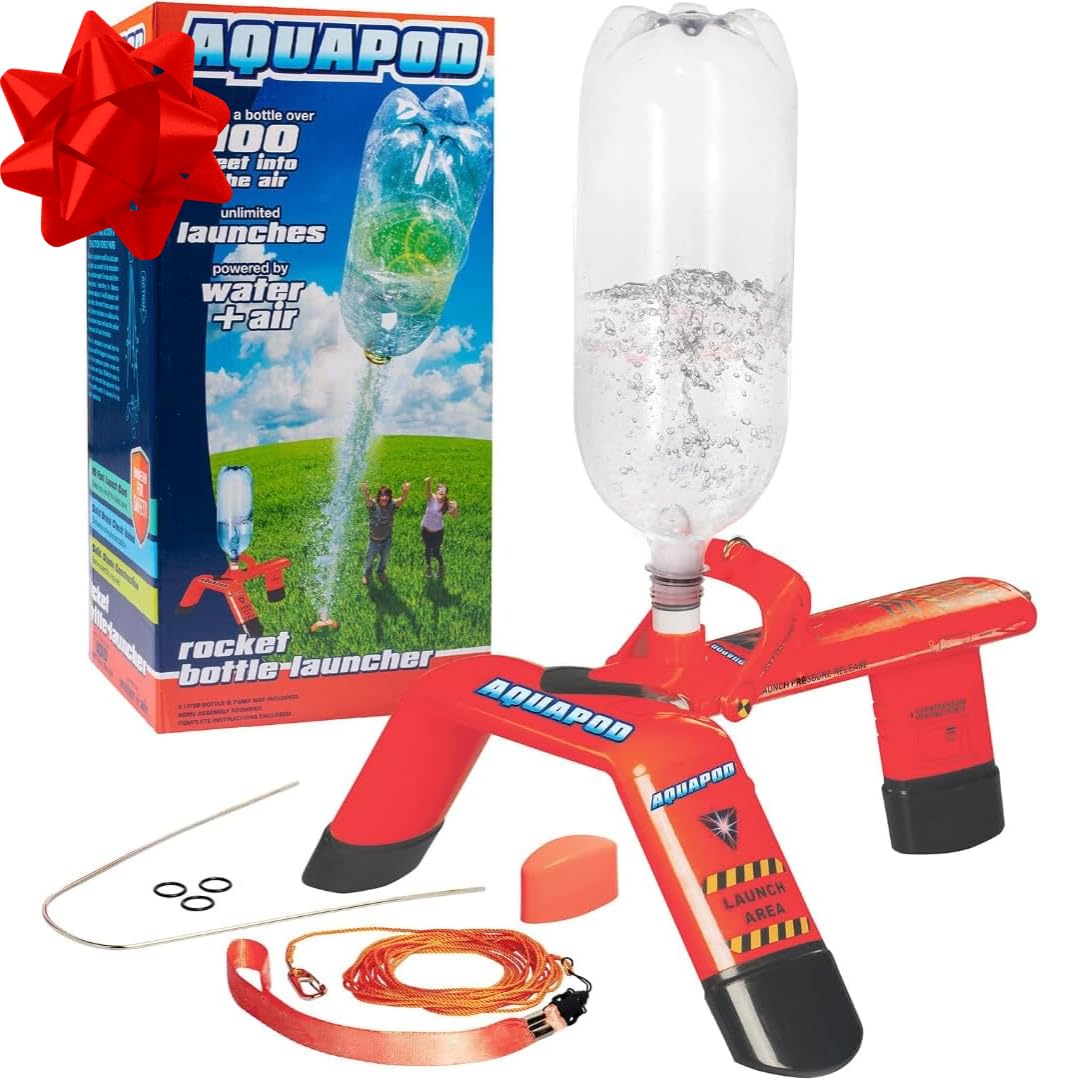 Aquapod original rocket bottle launcher setup for quick outdoor STEM play.