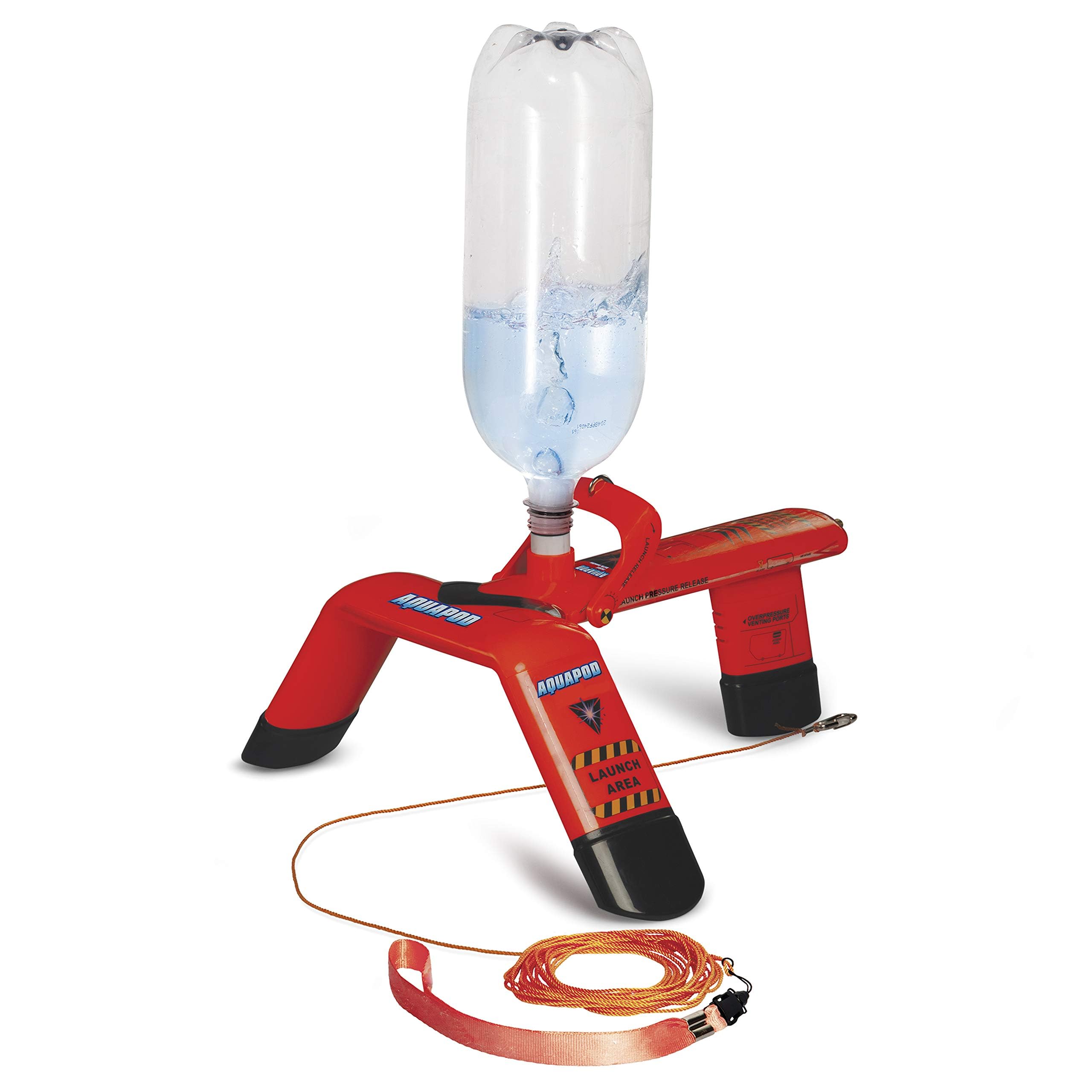 Aquapod rocket bottle soars toward the sky, up to 100 feet.