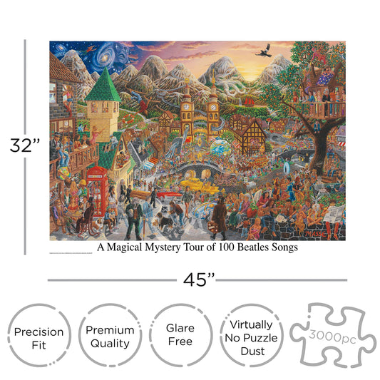 AQUARIUS 3000-piece puzzle – challenging, engaging, ideal for Beatles fans.