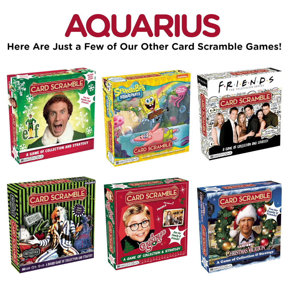 AQUARIUS A Christmas Story Card Scramble game box showcases licensed merchandise and gift appeal