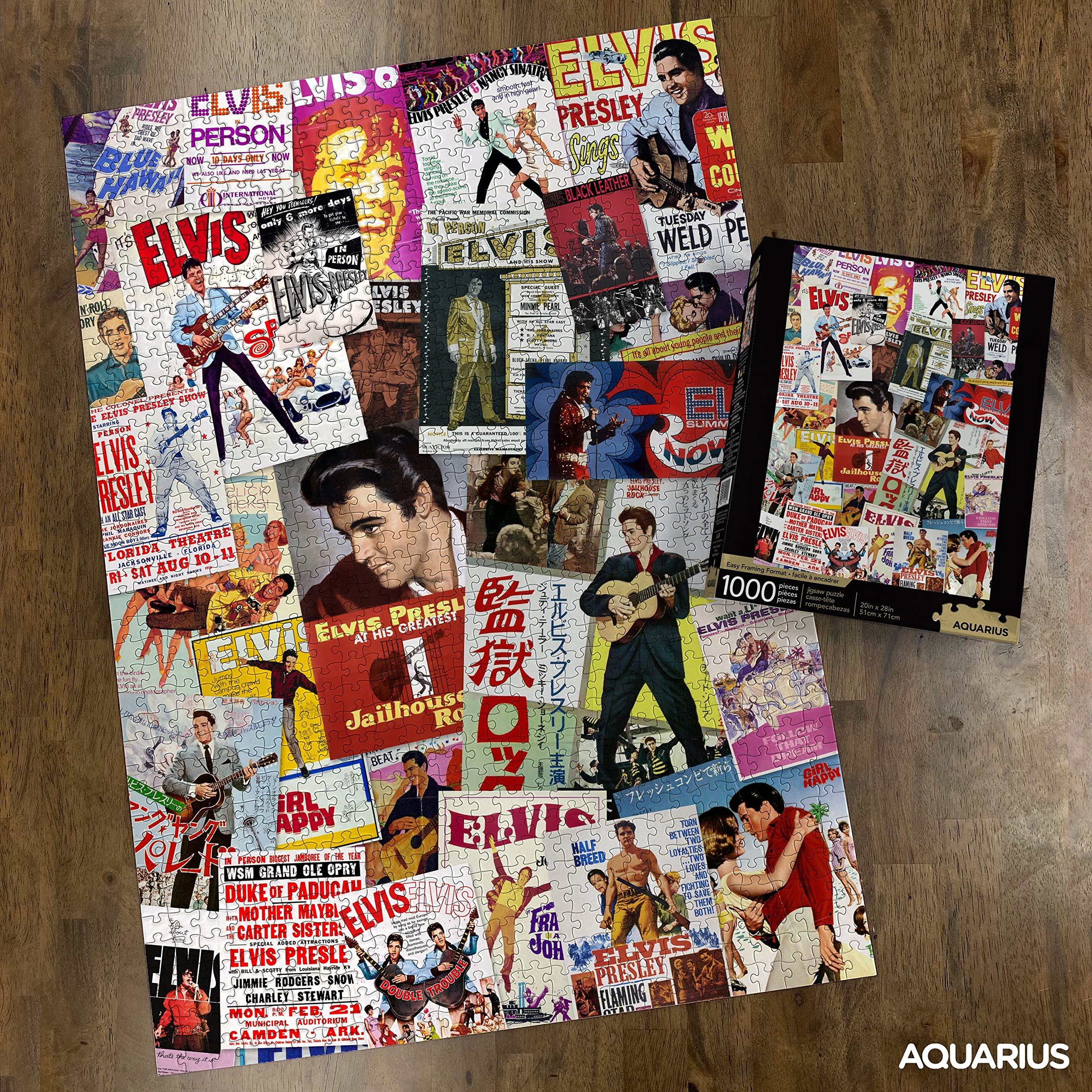 AQUARIUS Elvis puzzle-precision-cut ensures snug piece fit for satisfying assembly.
