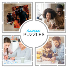 AQUARIUS Halloween II puzzle 14x19 dimensions, a manageable yet satisfying finished size.