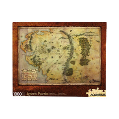 Aquarius Hobbit Map Puzzle cover shows detailed Middle-earth map for immersive puzzling sessions