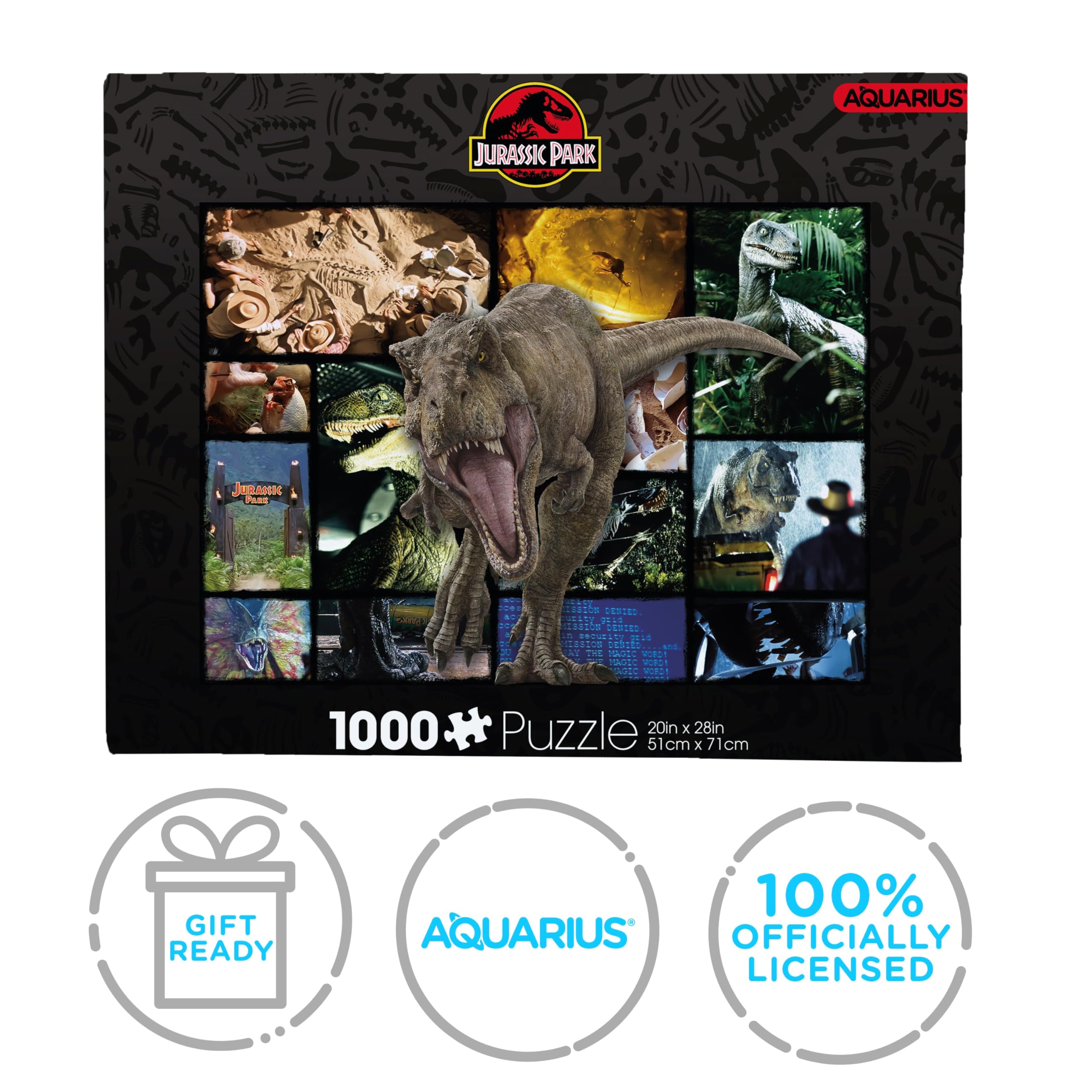 AQUARIUS Jurassic World puzzle during family game night ideal as a gift