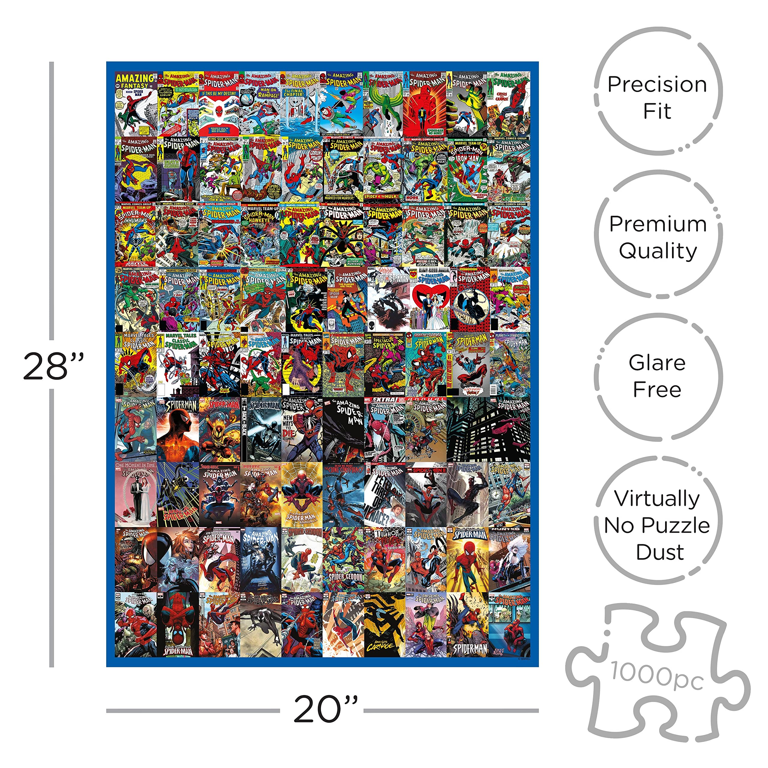 Aquarius Spider-Man puzzle decade covers highlights vibrant Marvel art