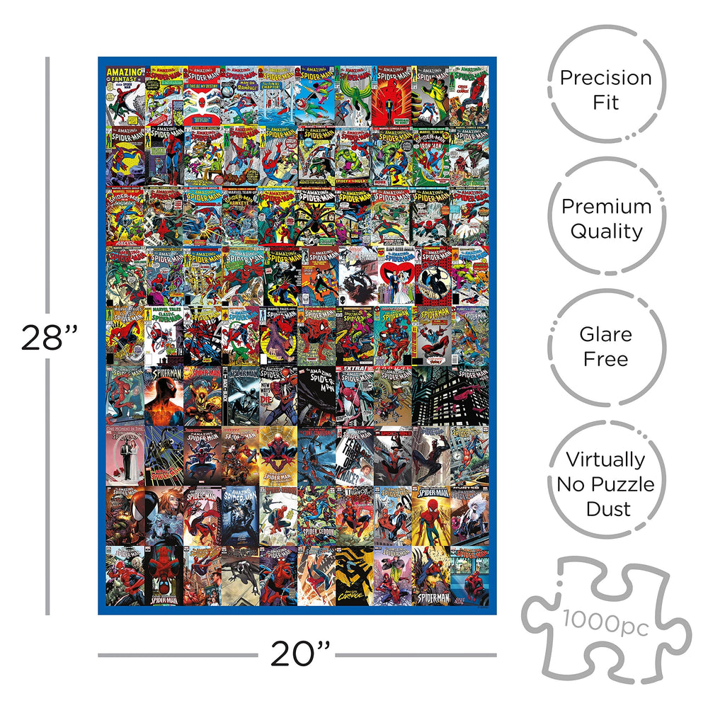 Aquarius Spider-Man puzzle decade covers highlights vibrant Marvel art