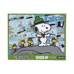 AQUARIUS Peanuts Snoopy puzzle box with Beagle Scouts art, great for gift or display.