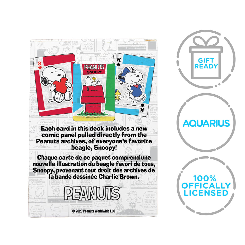 AQUARIUS Peanuts Snoopy playing cards offer premium feel and practical use